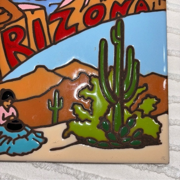 Arizona Earth tones Tile Made in USA Hand  Glazed Color Grand‎ Canyon Souvenir - Picture 3 of 7